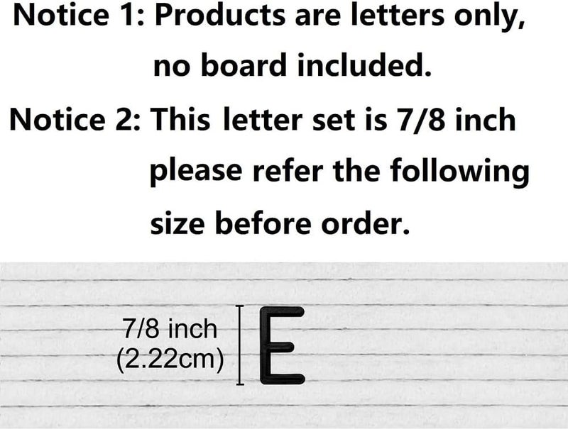 G GAMIT Felt Letter Board Letters Set, Pre-Cut 340pcs 7/8 inch(0.875") Black Letters Only(No Board Included) - Image 3